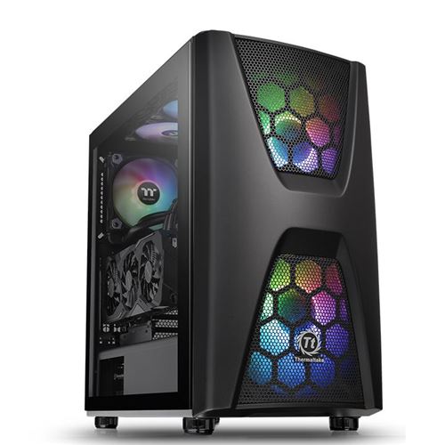 Thermaltake Noir Commander C34 Tg - Argb Edition - Tour - Atx - Panneau Latéral Fenêtré (Verre Trempé) - Pas D'alimentation (Ps/2) - Usb/Audio