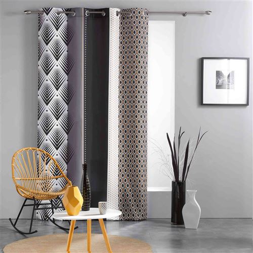 Rideau Galilo noir 140x260 cm