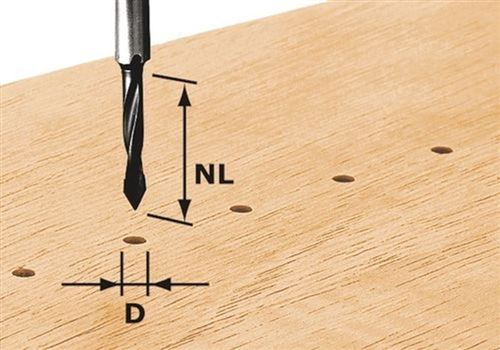 Foret De Perçage Hw avec Queue De 8Mm Festool Hw S8 D5/30 - 491064