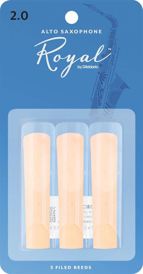D'Addario RJB0320 - Anches saxophone alto, force 2.0, boîte de 3