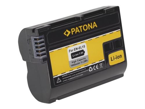 PATONA - Batterie - Li-Ion - 1700 mAh - pour Nikon D600, D610, D7000, D7100, D7200, D750, D7500, D800, D800E, D810, D810A, Z 6II, Z7; 1