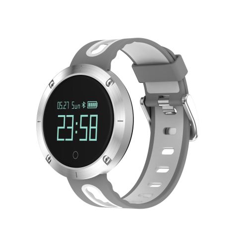 montre intelligente de bracelet de fréquence cardiaque de la pression artérielle poignet intelligent IP68 étanche DM58 Gris