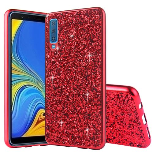 Coque en TPU hybride flash rouge pour votre Samsung Galaxy A7 (2018)