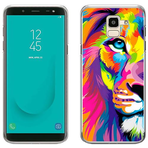 Coque pour Samsung Galaxy J6 -  Lion Multicolore