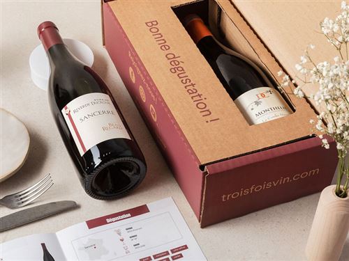 Coffret Cadeau SMARTBOX - Abonnement de 6 mois : 2 grands vins