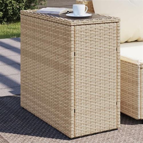 Vidaxl Beige/Noir Table D'appoint De Jardin - Image 3