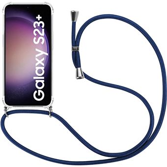 Coque Collier Cordon pour Samsung Galaxy S23+ / S23 Plus TPU Renforcé Anti-Rayures avec Cordon Bleu Marine - BOOLING - 1