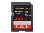 SanDisk Extreme Pro - Carte mémoire flash - 256 Go - Video Class V60 / UHS-II U3 / Class10 - microSDXC UHS-II