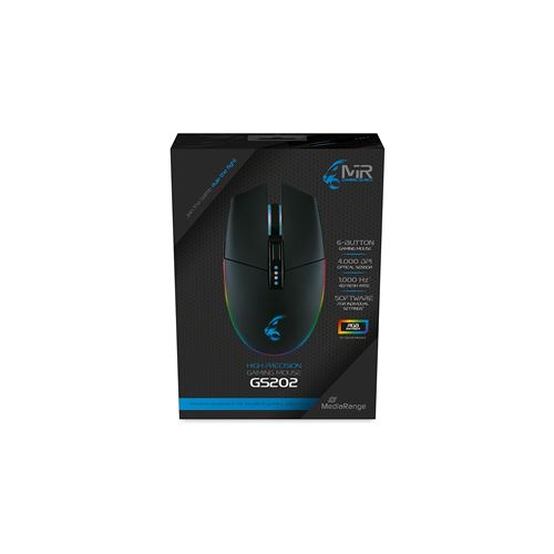 Non Communiqué Souris Gaming Mediarange Souris Mouse Câble Usb Jeu Rvb