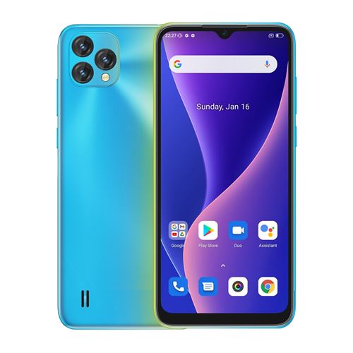 Smartphone Double SIM 6,5 OS Android 11 Téléphone 4G 4GB+32GB Vert YONIS