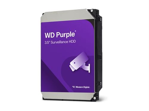 WD Purple WD43PURZ - Disque dur - 4 To - surveillance - interne - 3.5" - SATA 6Gb/s - 5400 tours/min - mémoire tampon : 256 Mo