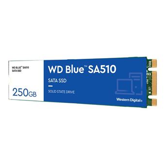 WD Blue SA510 WDS250G3B0B - SSD - 250 Go - interne - M.2 2280 - SATA 6Gb/s - bleu - 1