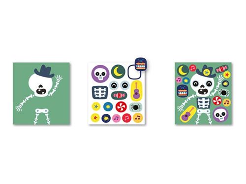 APLI kids - Stickers game in cardboard box - Monsters - jeu éducatif