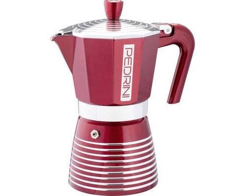 Infinity Cafetière italienne rouge Nombre de tasse=6