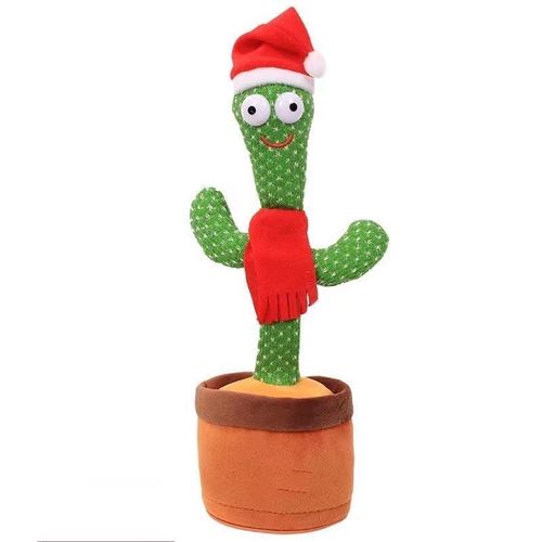 Peluche dansante et chantante Cactus vert - 35cm - multicolore