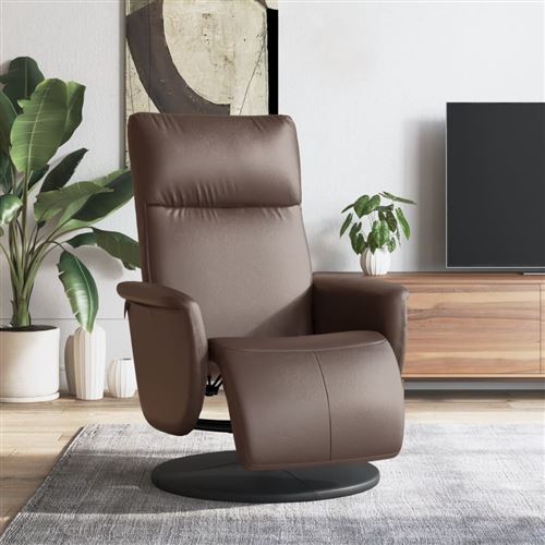 Non Communiqué Marron Vidaxl Fauteuil Réglable Avec Repose-Pieds Similicuir