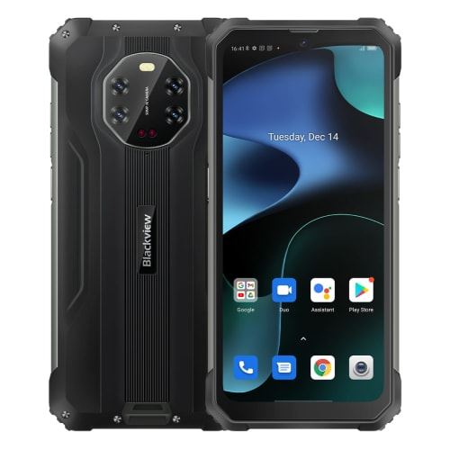 Smartphone Blackview BV8800 6.58 Pouces FHD+ MediaTek Helio G96 8Go 128Go Android 11 Noir
