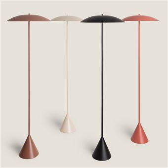 TechBrey Lampadaire Métal Irmah Brun - 1