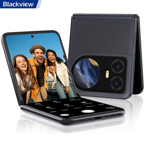 Blackview HERO 10 Téléphone Portable Pliant 6.9 (12+24)Go+256Go Caméra 108MP+32MP Double Batterie Dual SIM NFC - Noir
