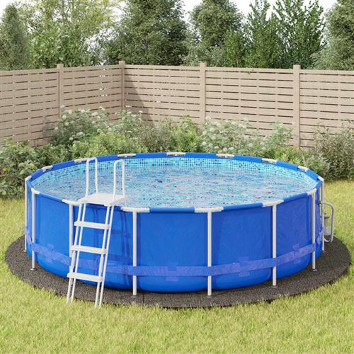 vidaXL Zwembadgrondzeil Ã˜550 cm polyester geotextiel lichtgrijs94230
