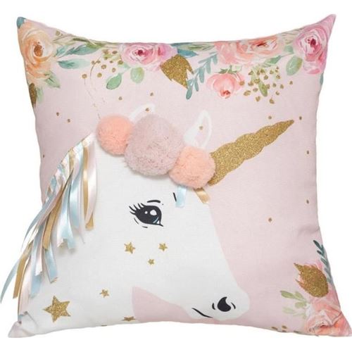 Coussin licorne rubans