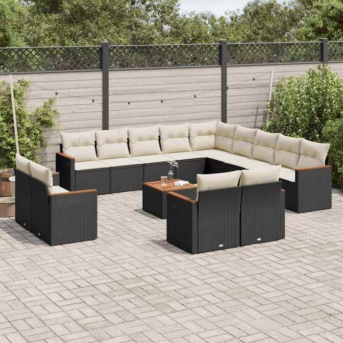 Salon De Jardin 2 Places Avec Coussins – Résine Tressée Multicolore – VidaXL