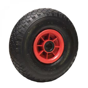 Roue Gonflable 4 Pouces Pour Chariot De Jardin – Axe 16 Mm Déporté, Tout-Terrain, Charge Max 130 Kg – Rechange Idéale Pour Brouette Ou Remorque