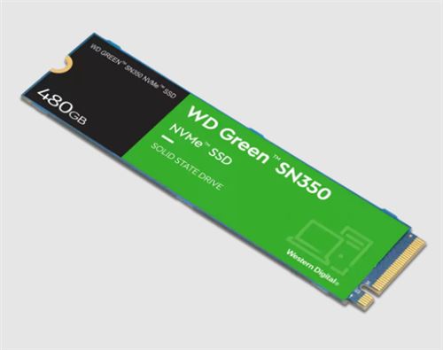 WD Green SN350 NVMe SSD WDS100T3G0C - SSD - 1 TB - intern - M.2 2280 - PCIe 3.0 x4 (NVMe)