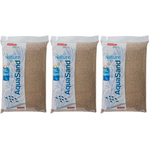 NO NAME - Sol décoratif Aquasand naturel rivière 5kg (Lot de 3)