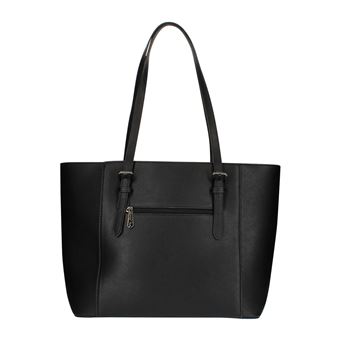 Sac à Main Gallantry Noir Matelassé Brillant - Similicuir, Bandoulière Réglable 110cm