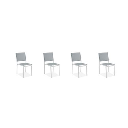 Lot de 4 chaises empilables TELA / Blanc