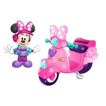 Véhicule et figurine articulée 7,5 cm Minnie Modèle Scooter avec Side-Car