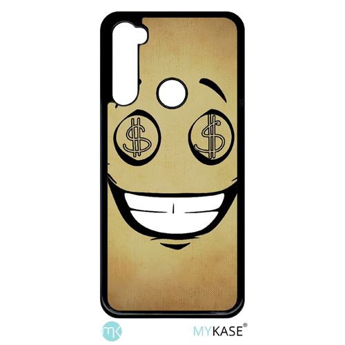 Coque My-Kase pour Note 8t - smiley cupide dollars - Plastique Noir