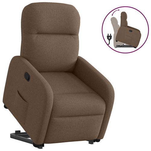 Vidaxl Marron Fauteuil Inclinable - Tissu - Image 3