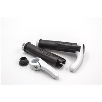 Vhbw 2x Poignées de guidon pour vélo et VTT - Poignee avec cornes bar-ends,  ergonomique, noir