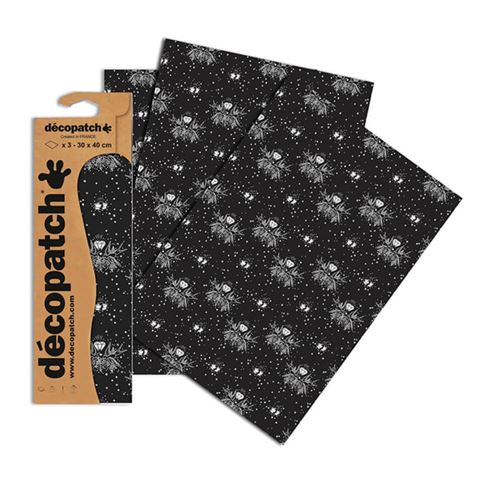3 feuilles Décopatch - Diamants noirs 764