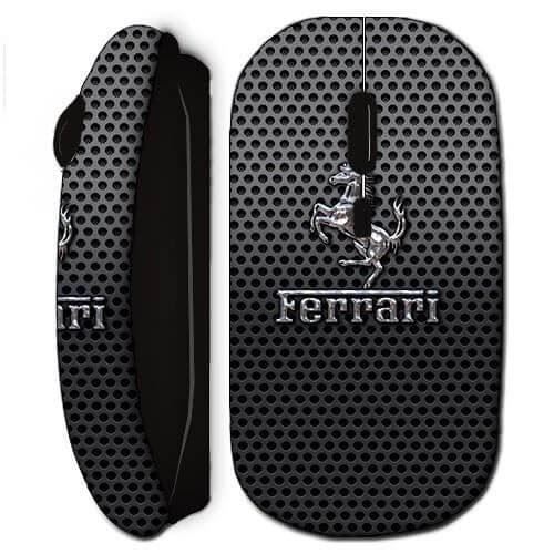 Souris Sans Fil Ferrari Effet Metal Noire Maniacase