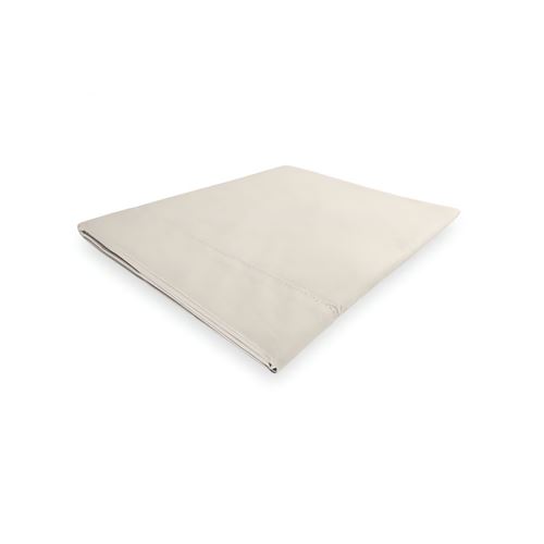Drap plat en coton 180x290 cm PERCALE ecru, par Soleil d'ocre