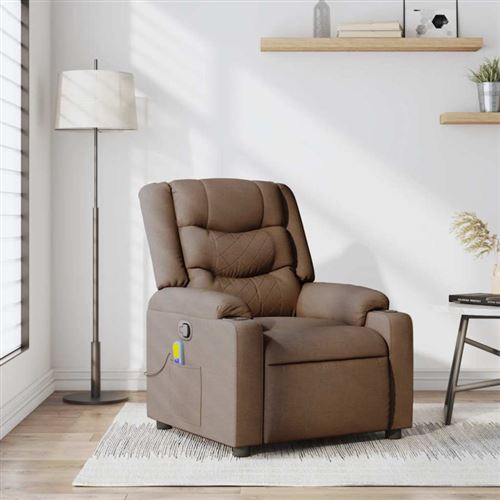 Non Communiqué Marron Fauteuil De Massage Inclinable Tissu