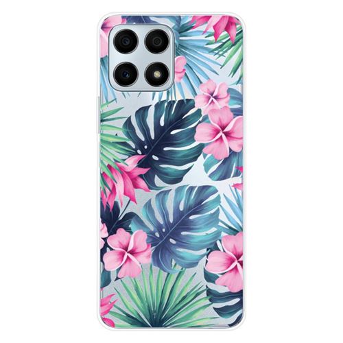 Coque en silicone imprimée compatible Huawei Honor X8A Tropical Aquarelle