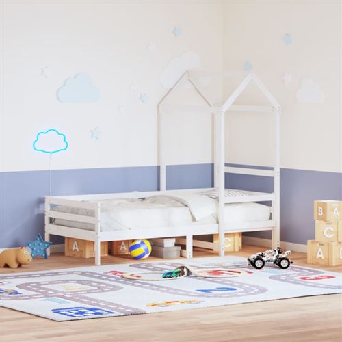 Toit de lit pour enfants 118x70x176,5 cm bois de pin massif