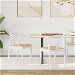 Chaise de bureau GENERIQUE Lot de 2 Bois massif H. 80.5 cm