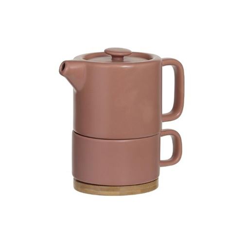 Non Communiqué Marron Secret De Gourmet - Théière Avec Tasse "Nature" 40Cl Terracotta