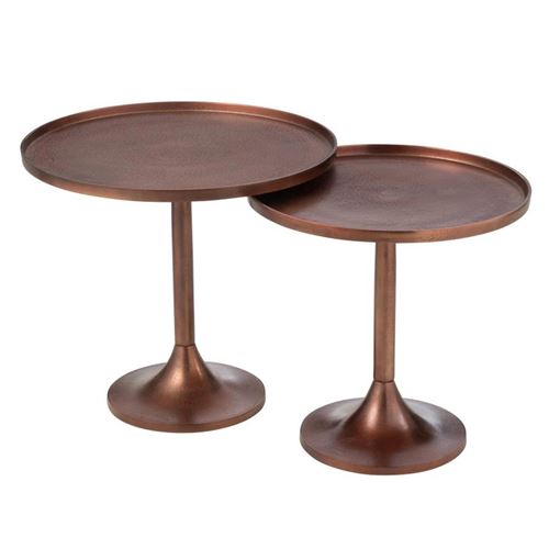 Paris Prix Bronze Lot De 2 Tables D'appoint - Image 3