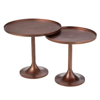 Lot de 2 Tables d'Appoint "Fone" 56cm Bronze - 1