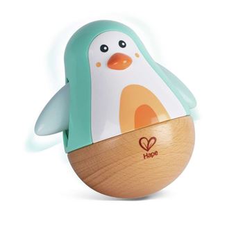 Pingouin culbuto en bois - Turquoise - 1