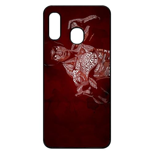 Coque My-Kase pour Galaxy A30 - bruce lee typographie - Plastique Noir