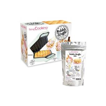 Mini Gaufrier - SCRAPCOOKING - Waffle Factory - 500 W - Blanc - Electroménager