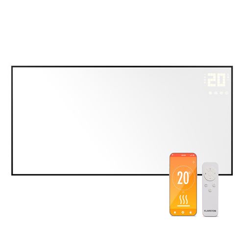 Klarstein Chauffage Infrarouge Smart Radiateur Infrarouge 130 X 65 Cm Application 770 W Blanc