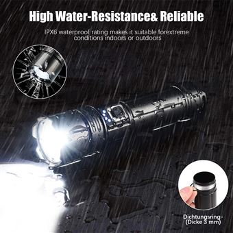 Lampe torche rechargeable puissante waterproof 
